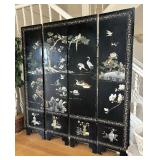 Vintage Chinese Four Panel Screen / Vintage Chinese Room Divider