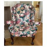 Pair of Fine Floral Upholstered Vintage Armchairs