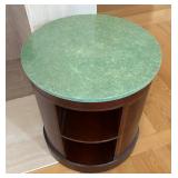 Baker Furniture Empire Banded Mahogany Drum Table
