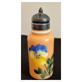 Five Hand Painted Antique Glass Salt and Pepper Shakers
