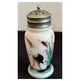 Five Hand Painted Antique Glass Salt and Pepper Shakers