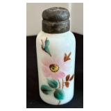 Five Hand Painted Antique Glass Salt and Pepper Shakers