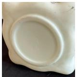 Antique Hand Painted Wavecrest Biscuit Jar
