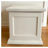 White Storage Cube Table / Pedestal
