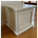 White Storage Cube Table / Pedestal
