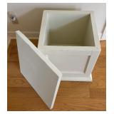 White Storage Cube Table / Pedestal