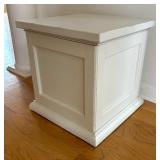 White Storage Cube Table / Pedestal