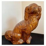 Pair of Rockingham Style Staffordshire Dog Figurines