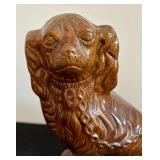 Pair of Rockingham Style Staffordshire Dog Figurines