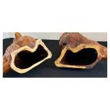 Pair of Rockingham Style Staffordshire Dog Figurines