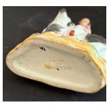 Vintage Staffordshire Girl with Dog Figurine