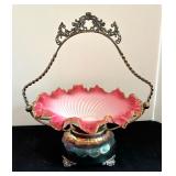 Antique Glass Bride’s Basket