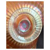 Vintage Iridescent Marigold Carnival Glass Dish