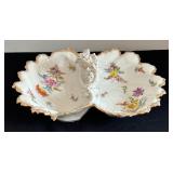Double Vintage Meissen Serving Dish