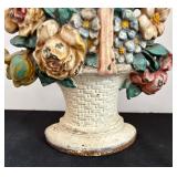 Vintage Floral Cast Iron Floral Design Door Stop