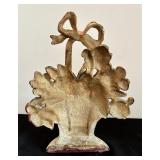 Vintage Floral Cast Iron Floral Design Door Stop
