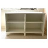 White Double Bookshelf