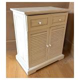 Charming White Distressed Cabinet