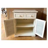 Charming White Distressed Cabinet