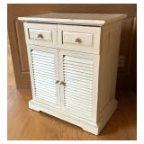Charming White Distressed Cabinet