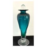Beautiful Signed Hand Blown Art Glass Perfume Dauber Bottle by Douglas Becker