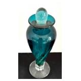 Beautiful Signed Hand Blown Art Glass Perfume Dauber Bottle by Douglas Becker