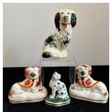 Four Darling Dog Figurines