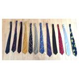 Twelve Men’s Dress Ties by Ungaro, Stafano Ricci, Albert Nipon, Christian Dior and More