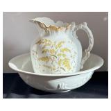 John Maddock & Sons Vintage Pitcher with Bowl / Vintage John Maddock & Sons Washstand Set