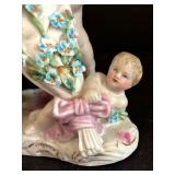 Antique Victorian Cherub Figurine Vase