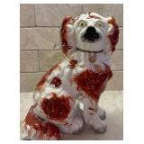 Two Vintage Staffordshire Spaniel Figurines