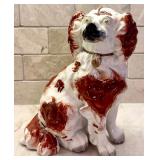 Two Vintage Staffordshire Spaniel Figurines