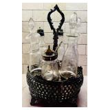 Vintage Late 19th Century English Electroplated / Silver Cruet Set