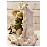 Kissing Couple American Bisque Figure Planter / Vase