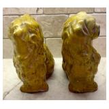 Two Staffordshire Dog Porcelain Honey Glazed Figurines