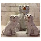 Three Vintage Staffordshire Porcelain Figurines