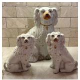 Three Vintage Staffordshire Porcelain Figurines