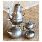 Vintage Tea Set by Royal Holland Pewter Made in Holland