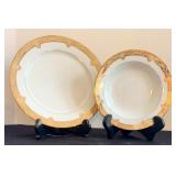 Beautiful China with Full 8 Setting with Cream and Gold Accent