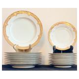 Beautiful China with Full 8 Setting with Cream and Gold Accent