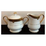 Beautiful China with Full 8 Setting with Cream and Gold Accent