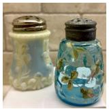 Variety of Vintage Glass Salt and Pepper Shakers in Beautiful Hues of Blue