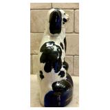 Vintage Staffordshire Blue Eyed Spaniel with Puppy