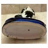 Vintage Staffordshire Blue Eyed Spaniel with Puppy