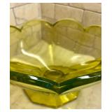 Gorgeous Vintage Green Double Handled Bowl