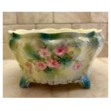 Antique R.S. Prussia Footed Bowl, Candy Bowl, Nut Dish, Serving Bowl and Stunning Vintage Green Glass Dish