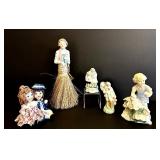 Variety of Vintage Figurines Including Zampiva Double Figure Spaghetti Hair Doll Figurine, Royal Worcester Porcelain Figurine Months of the Year May by Freda Doughty and More!