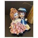 Variety of Vintage Figurines Including Zampiva Double Figure Spaghetti Hair Doll Figurine, Royal Worcester Porcelain Figurine Months of the Year May by Freda Doughty and More!