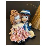 Variety of Vintage Figurines Including Zampiva Double Figure Spaghetti Hair Doll Figurine, Royal Worcester Porcelain Figurine Months of the Year May by Freda Doughty and More!