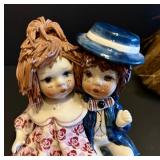 Variety of Vintage Figurines Including Zampiva Double Figure Spaghetti Hair Doll Figurine, Royal Worcester Porcelain Figurine Months of the Year May by Freda Doughty and More!